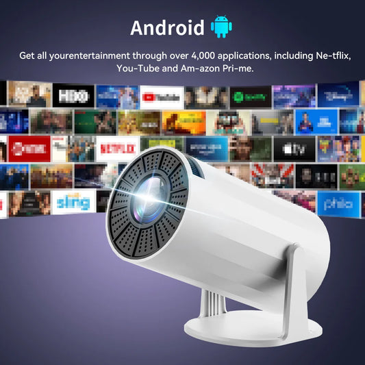 2024 Top-Rated Mini Smart Projector - 5G WiFi, 1280x720P, 150 ANSI, Portable Home Theater LED Projector